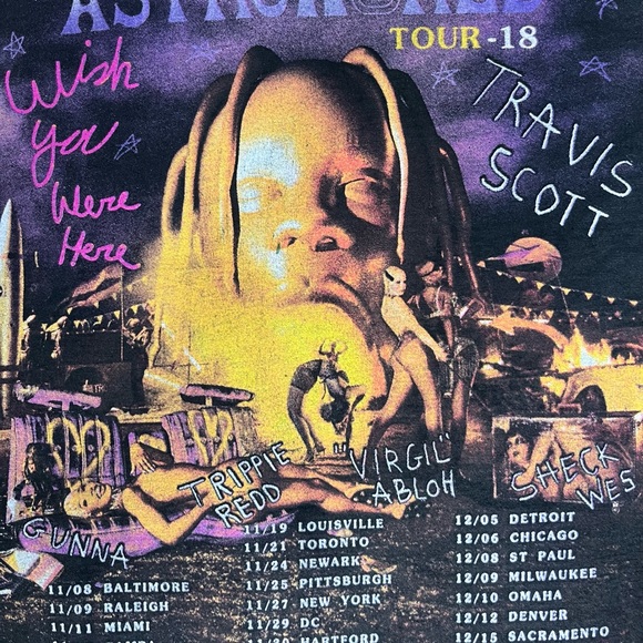 Travis Scott Astroworld Long Sleeve Tour Tee (2018) - Picture 4 of 5